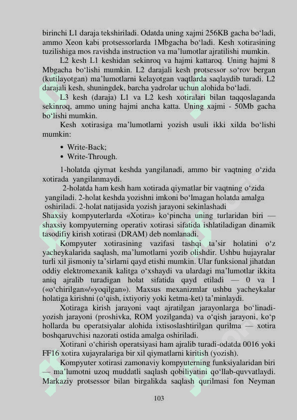 XOTIRA TURLARI VA ULARNING XUSUSIYATLARI.  ASSEMBLER DASTURLASHDA REGISTR XOTIRASI VA  RAM XOTIRASIDAN FOYDALANISH 7