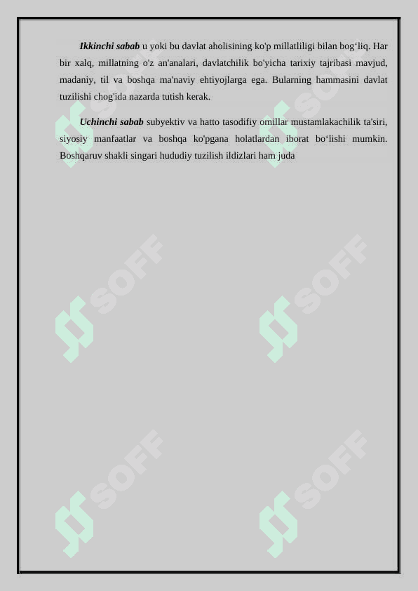 Davlatning tuzilish shakllari: unitary, federative va konfederativ. 8
