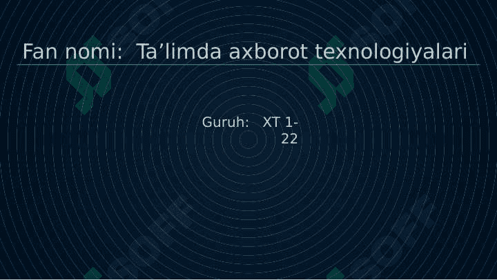 Kompyuter grafikasining  dasturiy  ta’minoti. Rasmga ishlov berish  ( logotip  yaratish ) 2