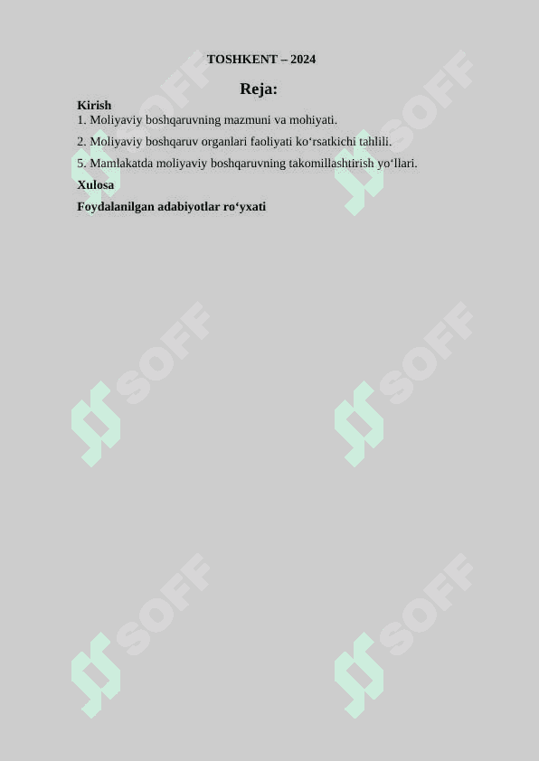 Moliyaviy boshqaruv organlari va ularning vazifalari 2