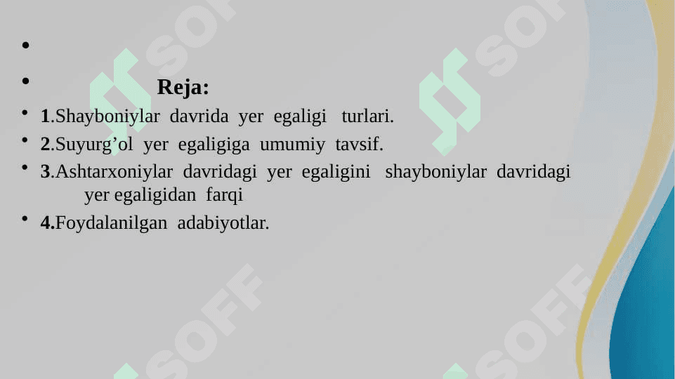 Buxoro xonligida yer egaligi  shakllari 2