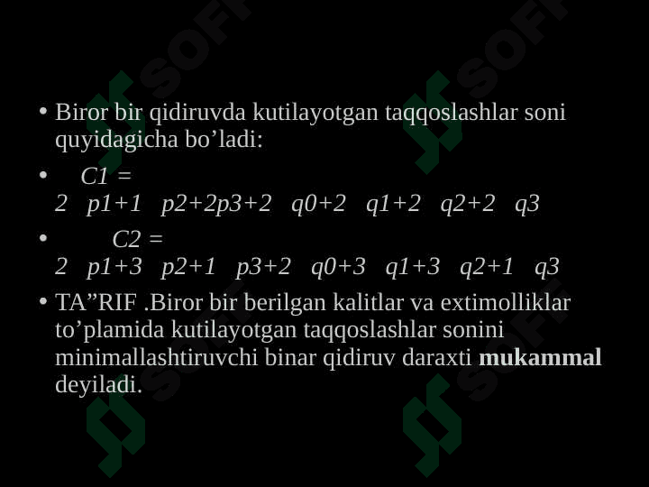 Qidiruv binar daraxti. Qidiruv binar daraxtini qurish. Tugunlar qo‘shish va o‘chirish . 6