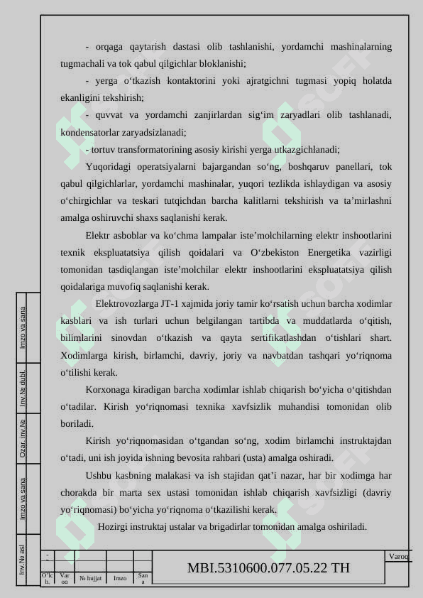Lokomotiv deposida texnika havfsizlik choralari va mexnatni muhofaza qilish 2