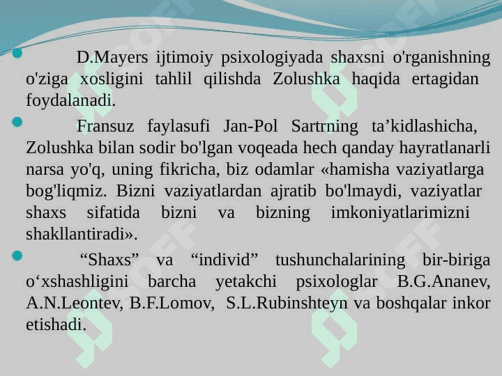 Ijtimoiy psixologiyada shaxs muammosi 7