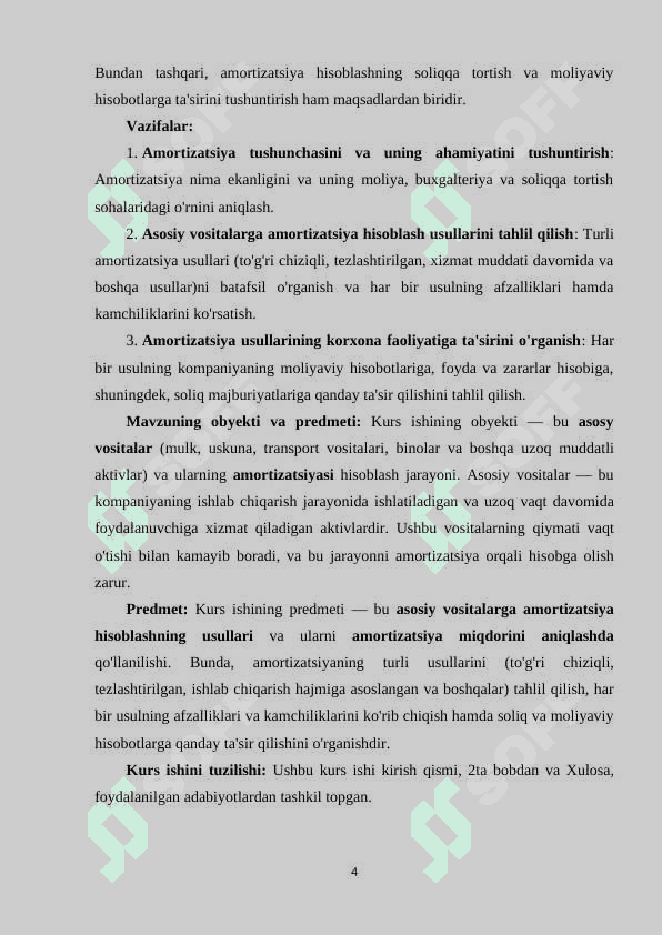Asosiy vositalarga amortizatsiya hisoblash usullari 4