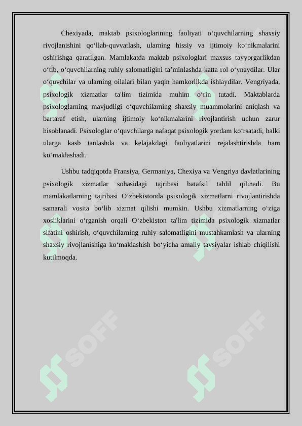 TA'LIM TIZIMIDA PSIXOLOGIK XIZMATNING YEVROPA TAJRIBASI(FRANSIYA GERMANIYA, CHEXIYA VENGRIYA) 3