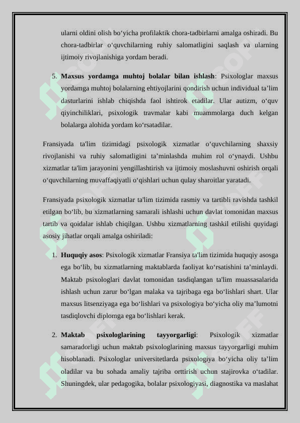 TA'LIM TIZIMIDA PSIXOLOGIK XIZMATNING YEVROPA TAJRIBASI(FRANSIYA GERMANIYA, CHEXIYA VENGRIYA) 5