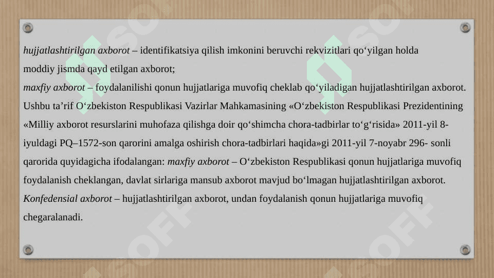 Axborotni muxofaza qilish,axborot xavfsizligi va uning zamonaviy konsepsiyasi 3