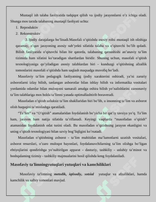 Online o’quv platfromasini loyihalash 8