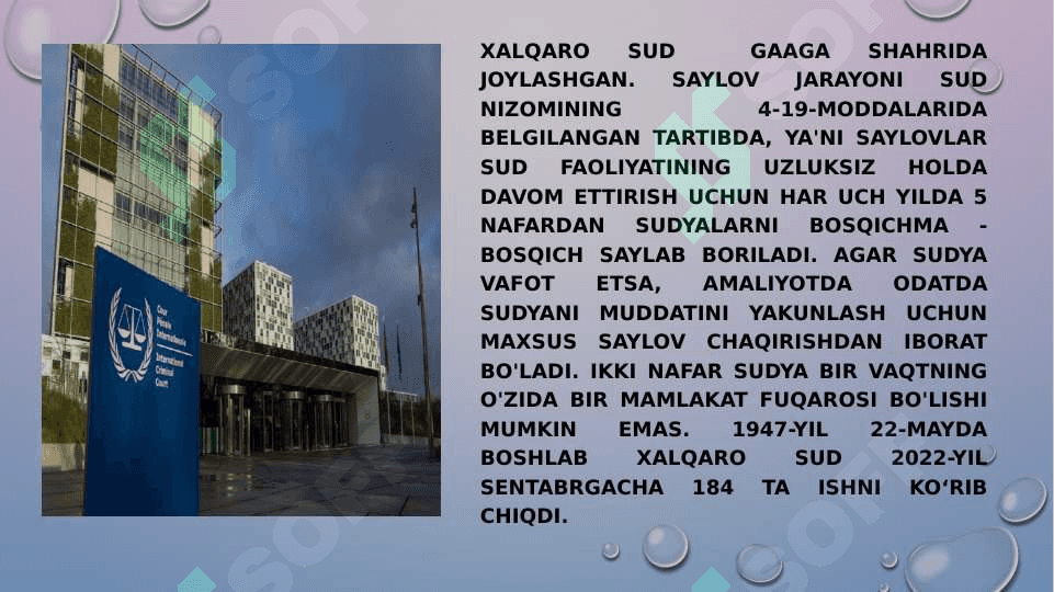 XALQARO JINOYAT SUDI 6