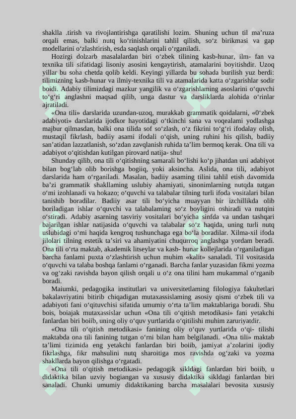 ONA TILI O‘QITISH METODIKASI 3