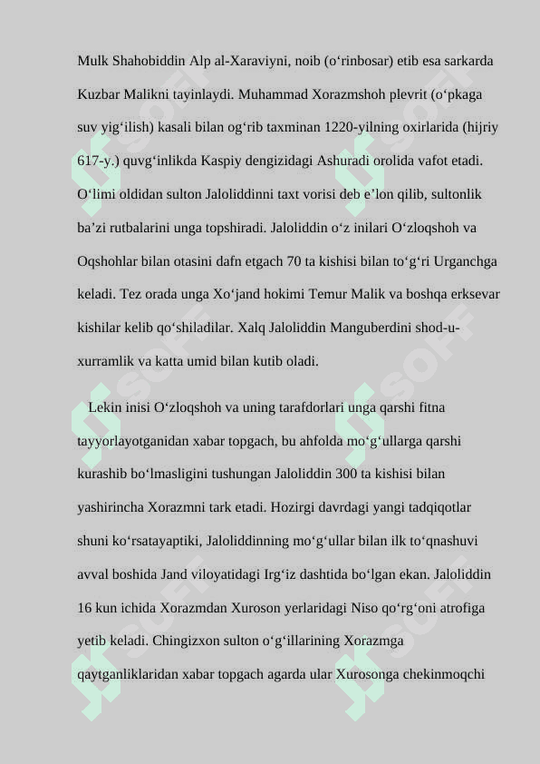 Jaloliddin Manguberdi vatan himoyachisi 6