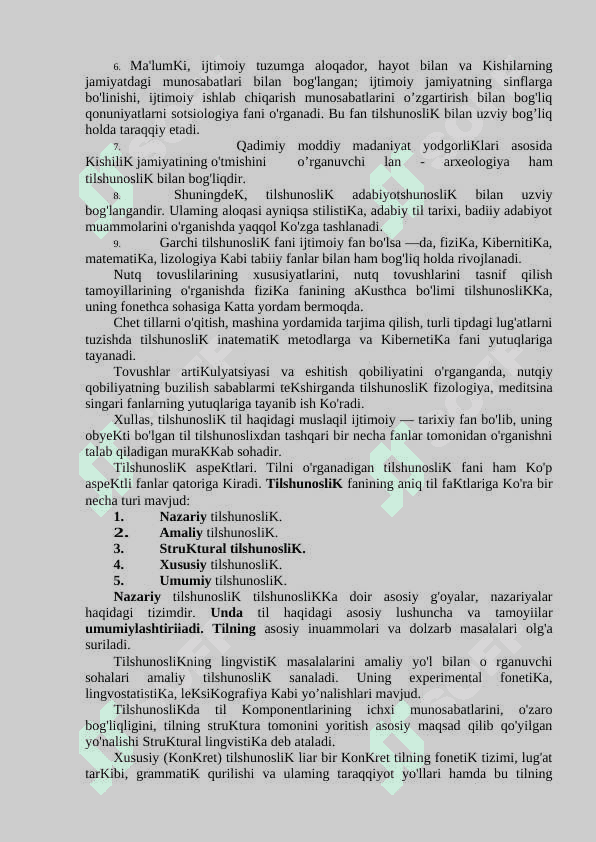 UMUMIY TILSHUNOSLIK 6
