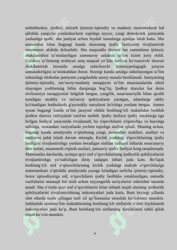 Yuz ichida sonlarni xonadan o'tmasdan qo'shish va ayirishga doir masalalar ustida ishlash. 4
