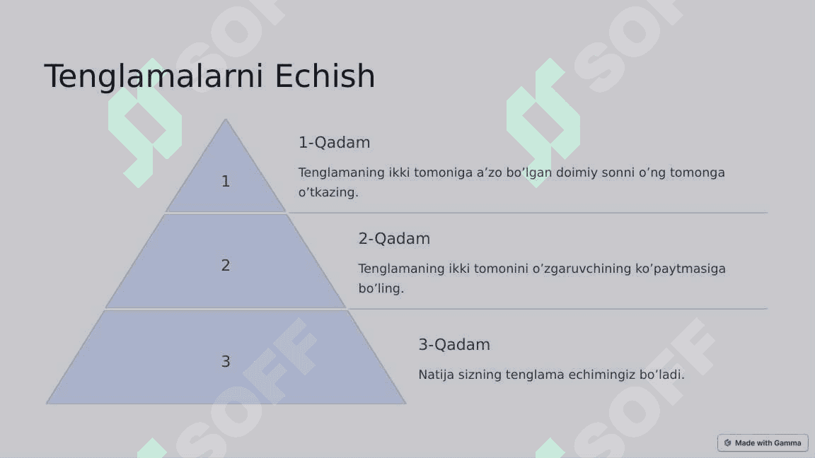 Chiziqli bir noma'lumli tenglama 3