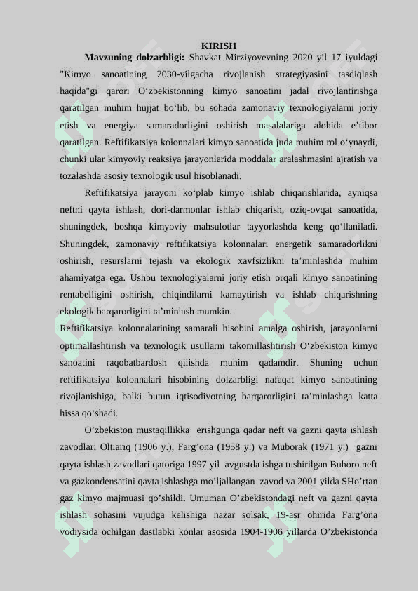 REFTIFIKATSION KOLLONNA HISOBI 2