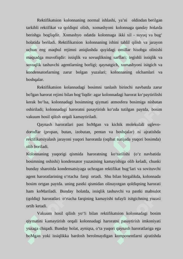 REFTIFIKATSION KOLLONNA HISOBI 6