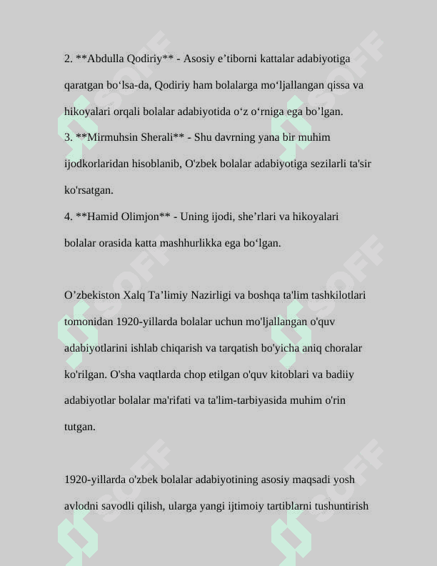 20-30-yillar o’zbek bolalar adabiyoti 4