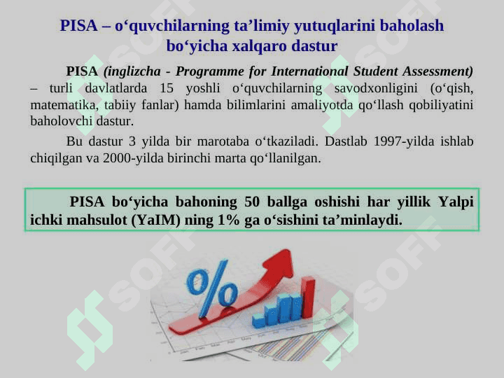 Ta’lim sifati monitoringini tashkil etish va o‘tkazishda xalqaro PISA baholash dasturidan foydalanish 6