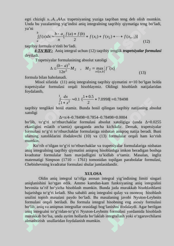 Aniq integral 6