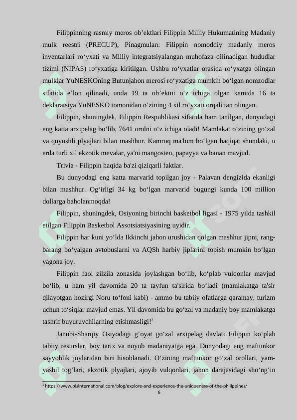 Filippin turizmining dinamikasi 6