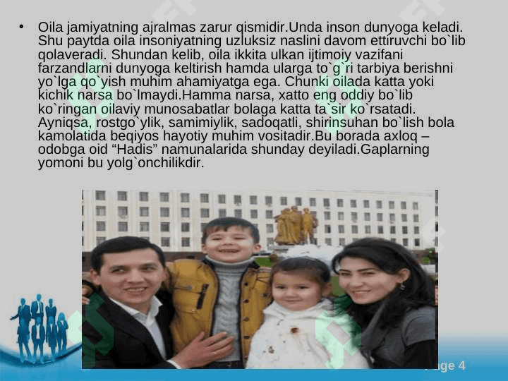 Oilada bolalarni muvaffaqiyatli tarbiyalash shartlari 4