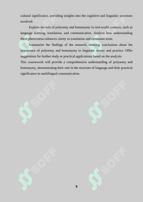 Polysemy and homonymy in English and Uzbek/ Russian 7