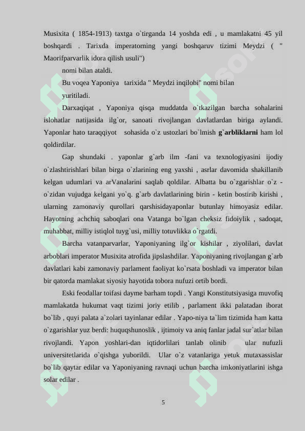 XIX ASR OXIRI XX ASR BOSHLARIDA YAPONIYA 4