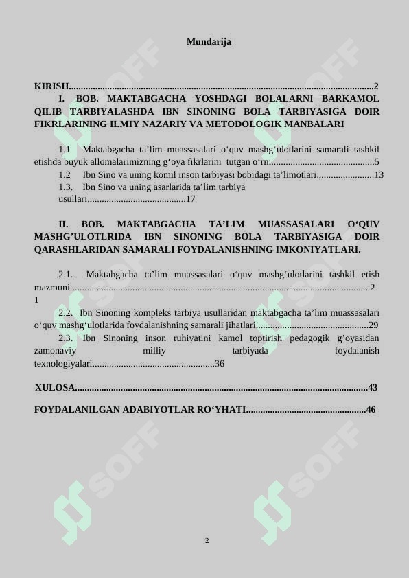 MAKTABGACHA YOSHDAGI BOLALARNI BARKAMOL QILIB TARBIYALASHDA IBN SINONING BOLA TARBIYASIGA DOIR FIKRLARINING ILMIY NAZARIY VA METODOLOGIK MANBALARI 2
