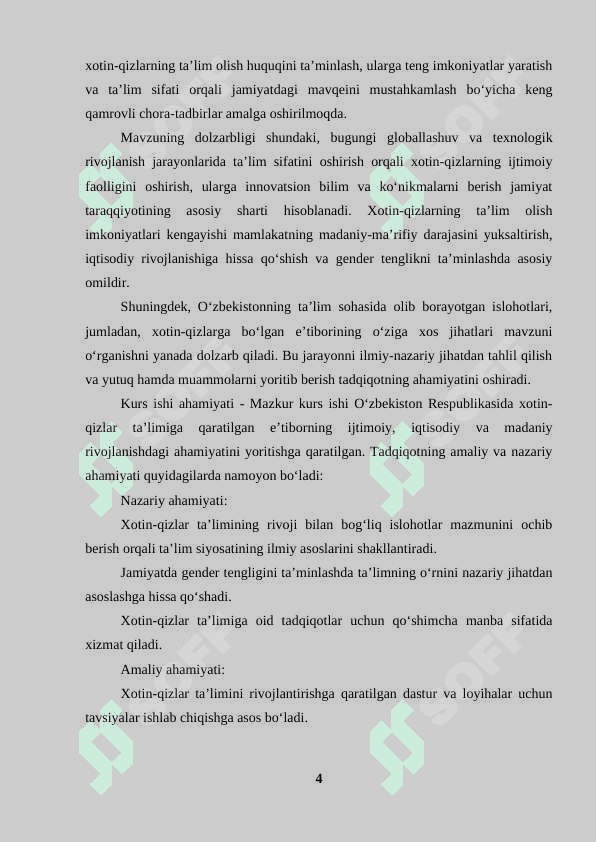 Mustaqil Oʻzbekiston respublikasida xotin - qizlar ta'limiga qaratilgan e'tibor. 3