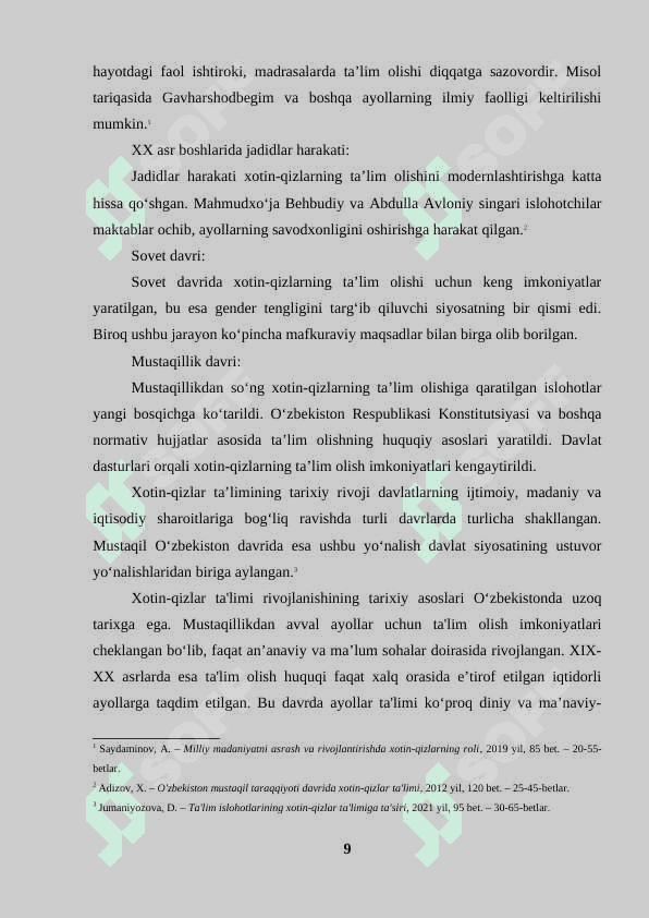 Mustaqil Oʻzbekiston respublikasida xotin - qizlar ta'limiga qaratilgan e'tibor. 8