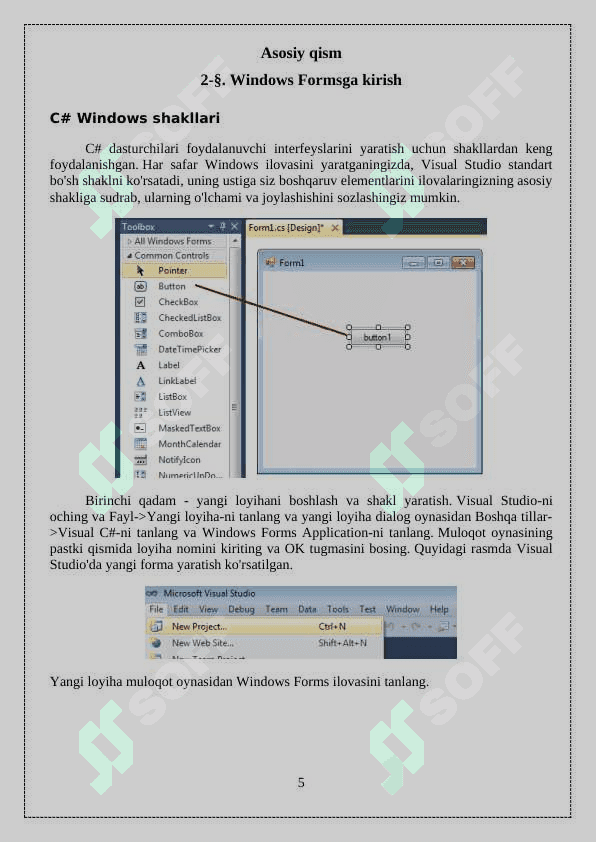 Windows Formsda boshqaruv elementlari bilan ishlash 5