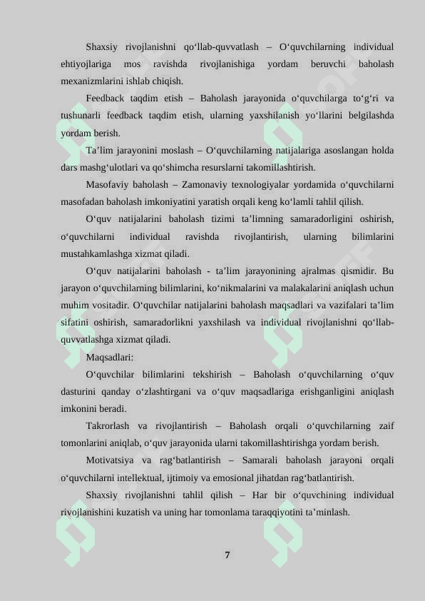 Oʻquvchilar natijalarini baholash metodikasi va amaliyoti 6