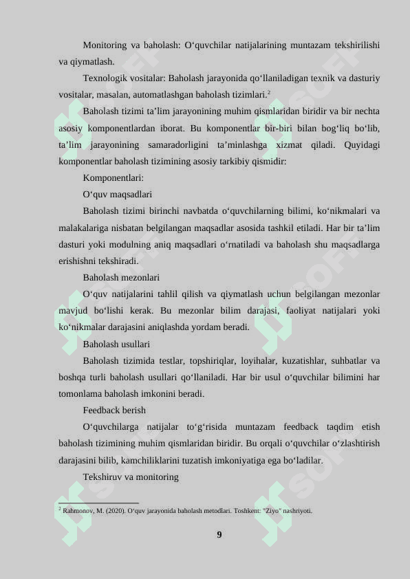 Oʻquvchilar natijalarini baholash metodikasi va amaliyoti 8