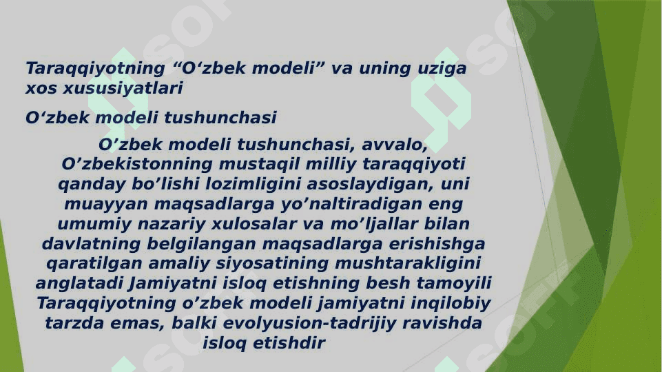 O’zbekistonning o’ziga xos istiqlol va taraqqiyot yo’li 6