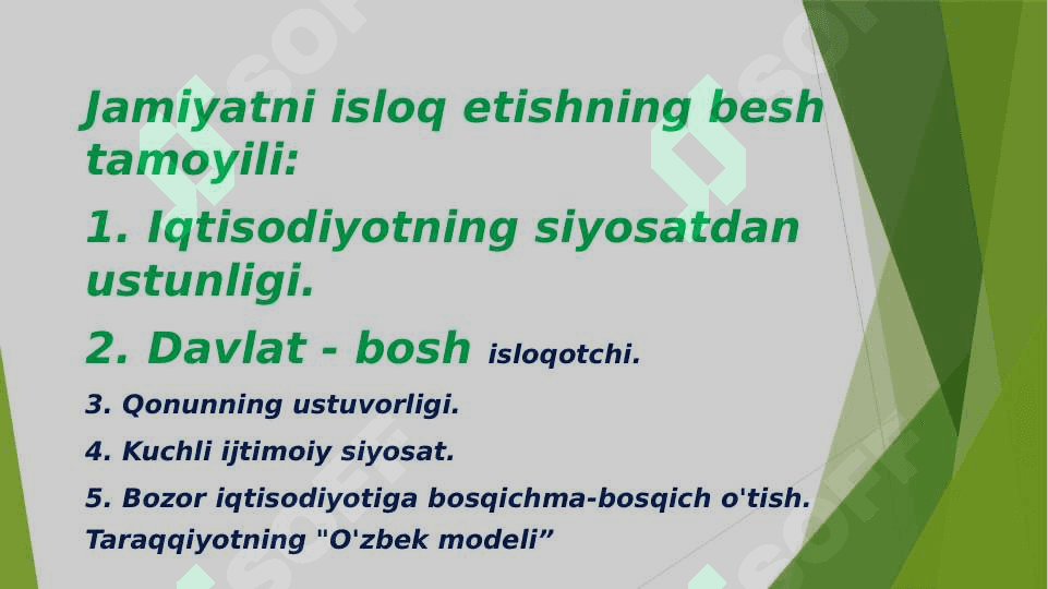 O’zbekistonning o’ziga xos istiqlol va taraqqiyot yo’li 8