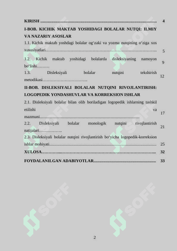 Disleksiyani bartaraf etish yo'll. 2