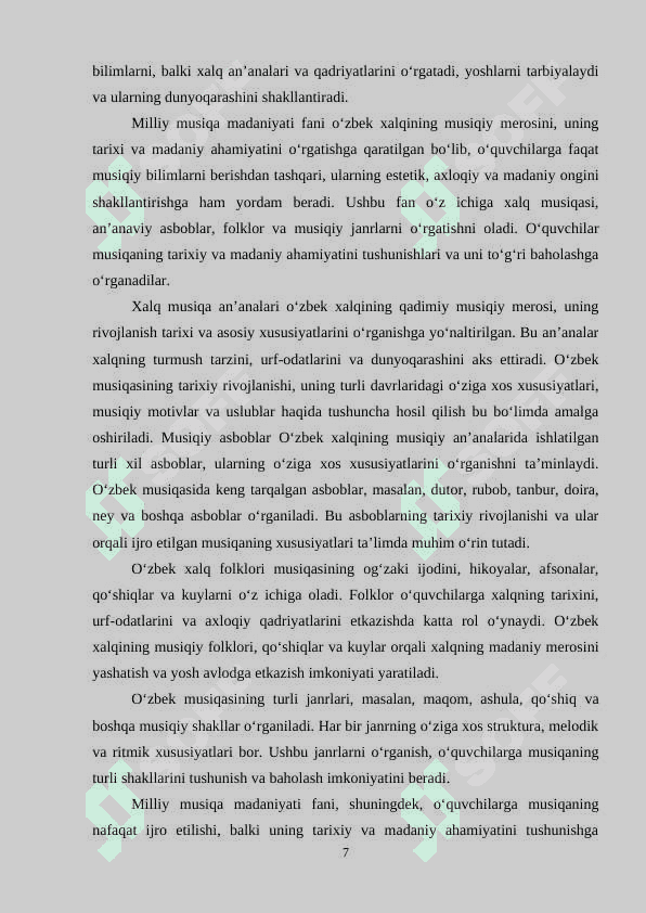 Milliy dastur asosida musiqa madaniyati fanini tashkil etish 6