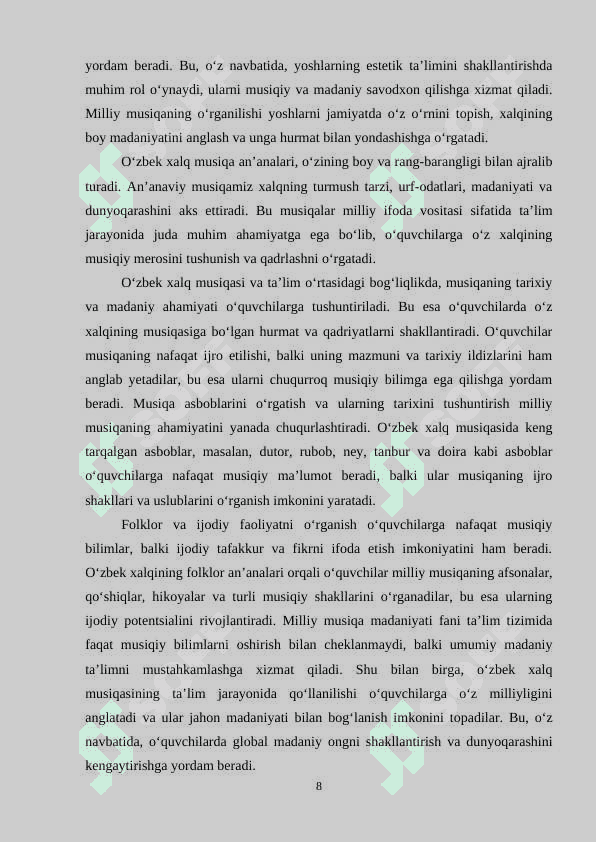 Milliy dastur asosida musiqa madaniyati fanini tashkil etish 7