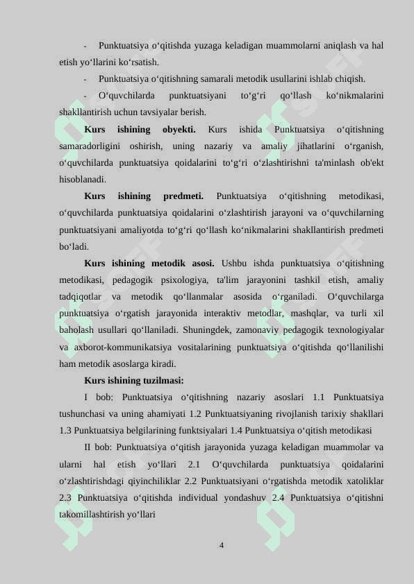 Punktuatsiya o'qitishning o'ziga xosligi 4