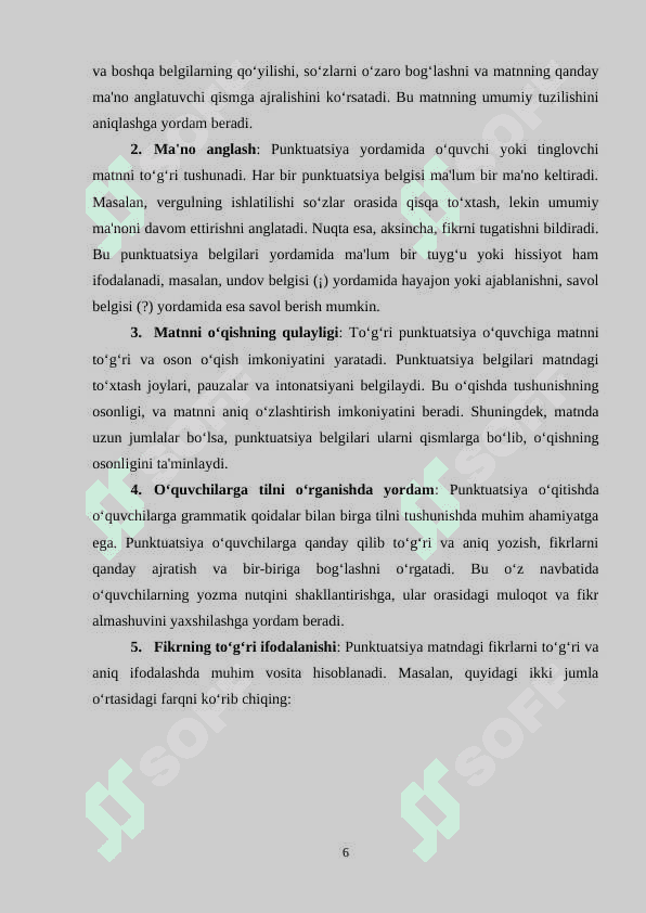 Punktuatsiya o'qitishning o'ziga xosligi 6