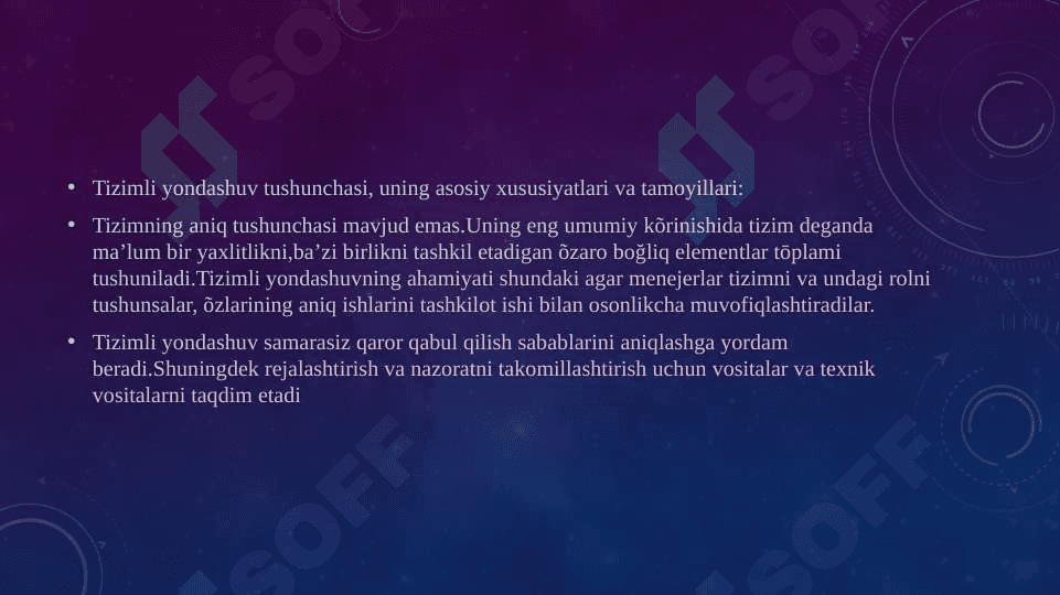 Vaziyatli yondashuv bilan bevosita boğliq tizimli yondashuvlar 3