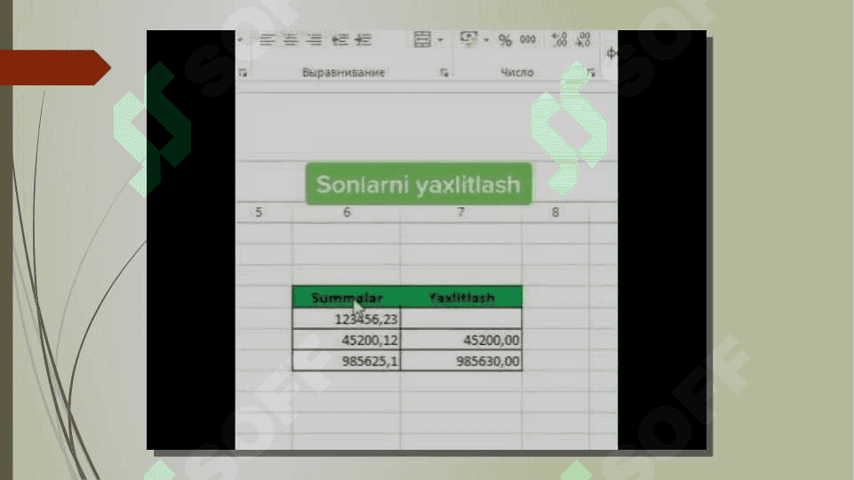 Sonlarni yaxlitlash 5