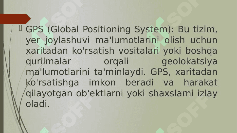 GPS-GSM/GPRS tizimlari 2
