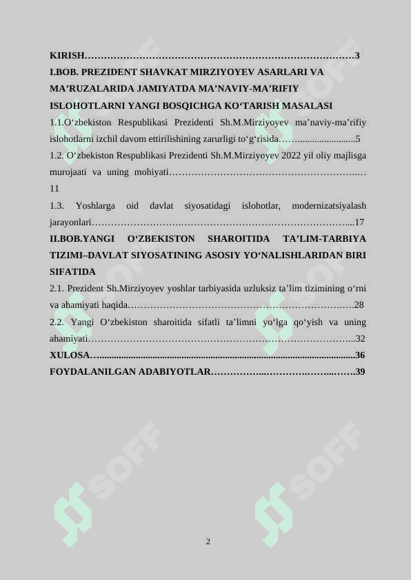 Prezident Sh.Mirziyoyev asarlarining ta’limiy-tarbiyaviy ahamiyati 2