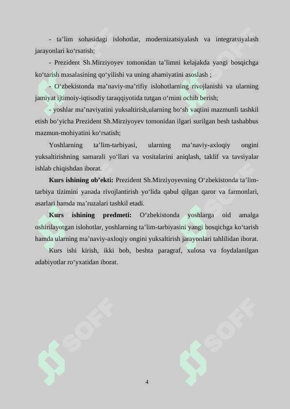 Prezident Sh.Mirziyoyev asarlarining ta’limiy-tarbiyaviy ahamiyati 4