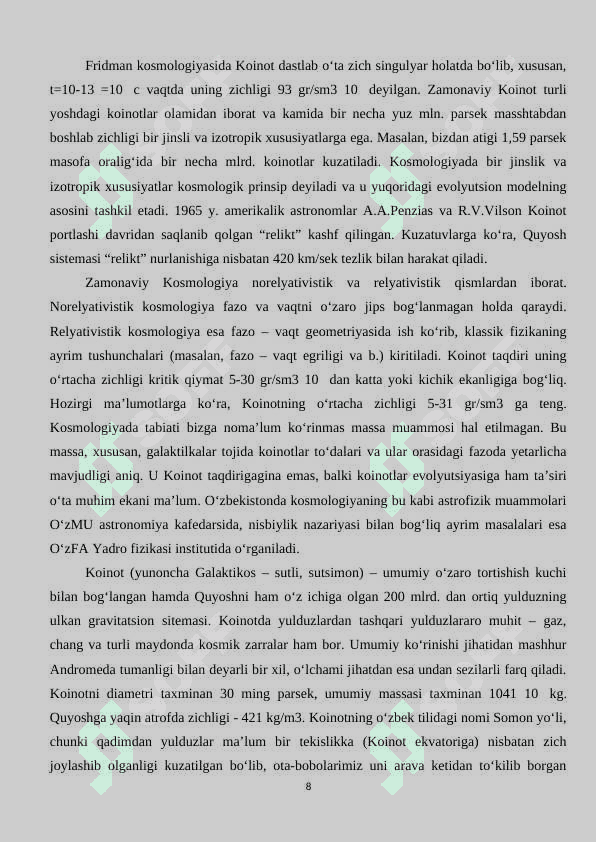 BOSHLANG‘ICH SINFLARDA “KOINOT” MAVZUSINI ÒRGATISH 8