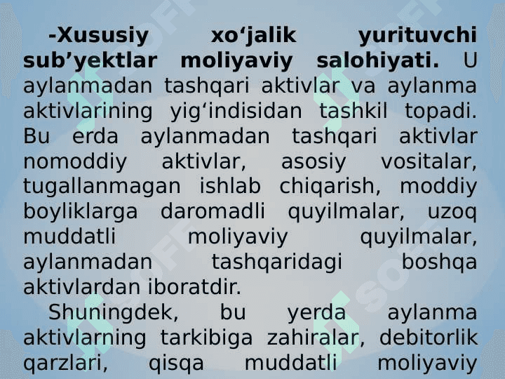 Xo‘jalik yurituvchi sub’yektlar moliyasi – davlat moliyaviy salohiyatining asosi 4