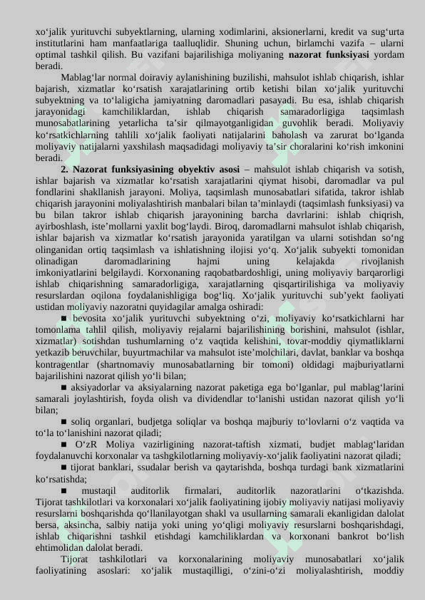 Xo‘jalik yurituvchi sub’yektlar moliyasi – davlat moliyaviy salohiyatining asosi 7