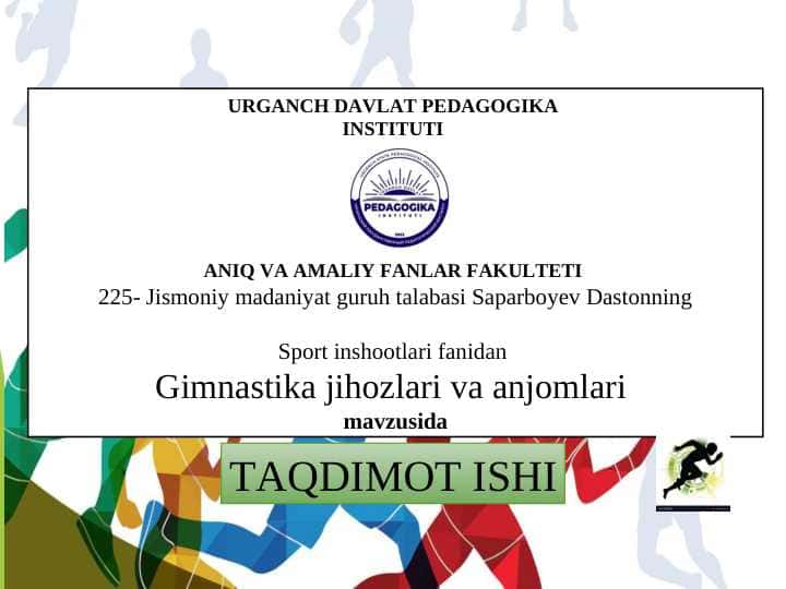 Gimnastika jihozlari va anjomlari 1